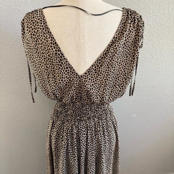 Banana Republic Giraffe Print Midi Dress Size 12 EUC - Picture 8 of 10